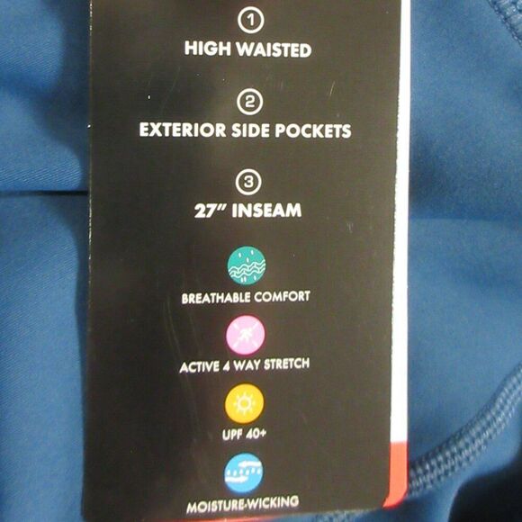 SKECHERS GoStretch Luxe Tight Womens Size M (6-8) Workout Teal Blue Leggings NWT - Picture 8 of 10